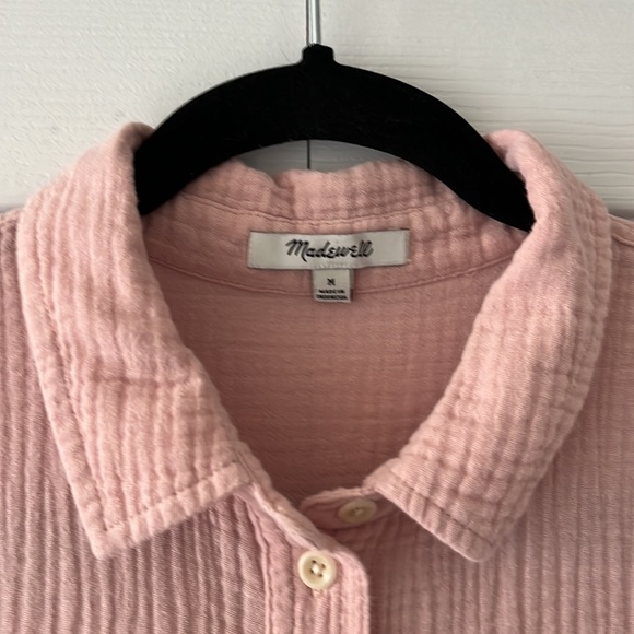 Madewell Casual Pink Blouse - Picture 3 of 6